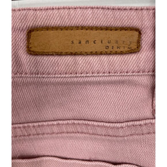 Sanctuary Dusty Rose Embroidered Mid Rise Skinny Jeans Womens Size 29 - Picture 7 of 10